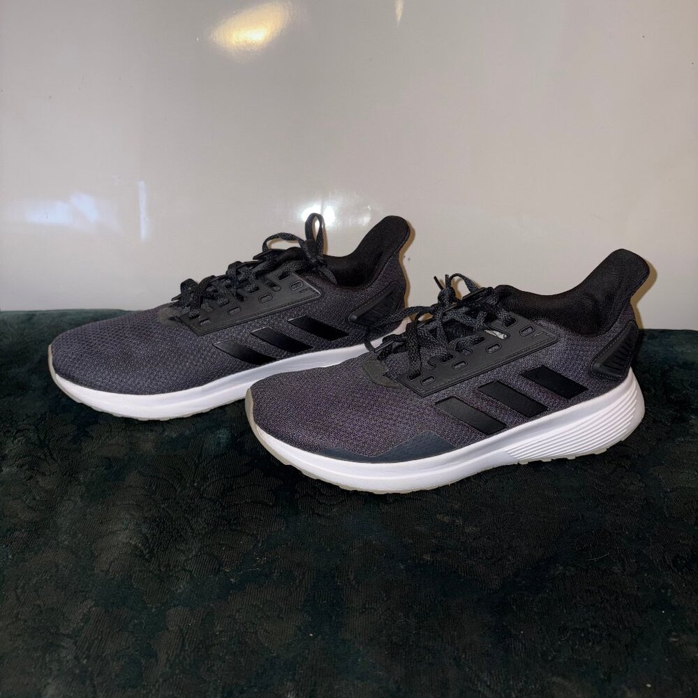 Adidas Duramo 9 Cloudfoam Men’s Size 8 Black White Running Shoes Sneakers
